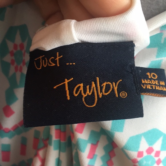 EUC Sz 10 Just Taylor 3/4 Print Dress - Picture 7 of 7